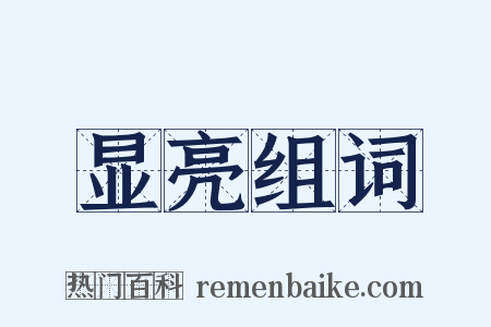 显亮组词是什么意思的图片